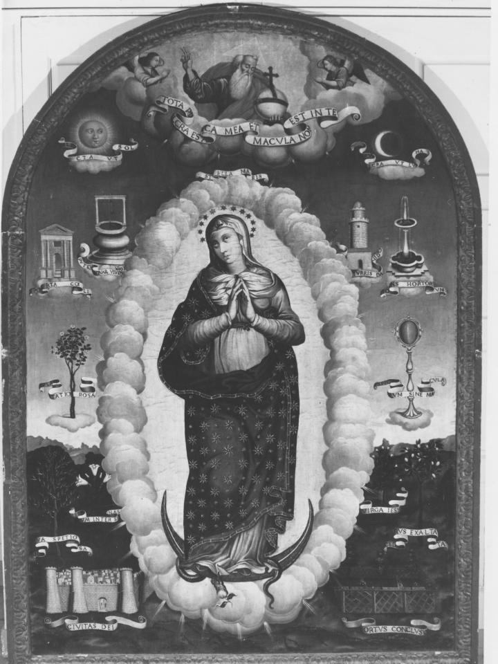 Immacolata Concezione (dipinto) di Stabile Antonio (attribuito) (sec. XVI)