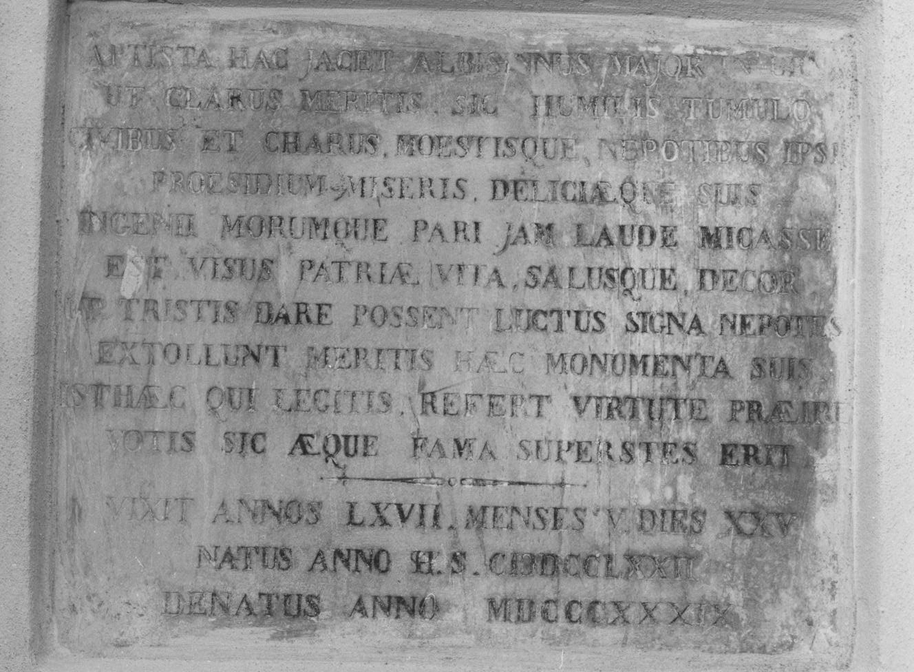 lapide tombale - bottega lucana (sec. XIX)