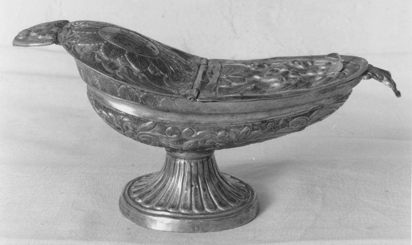 navicella portaincenso - bottega napoletana (sec. XIX)