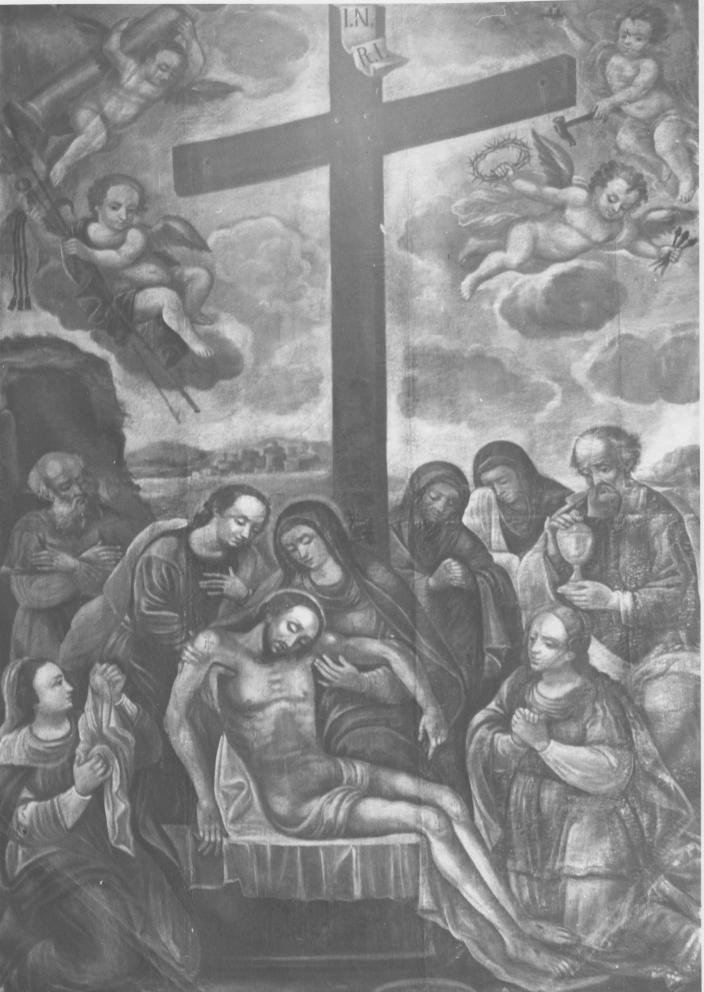deposizione di Cristo dalla croce (dipinto) - ambito lucano (fine/inizio secc. XVII/ XVIII)