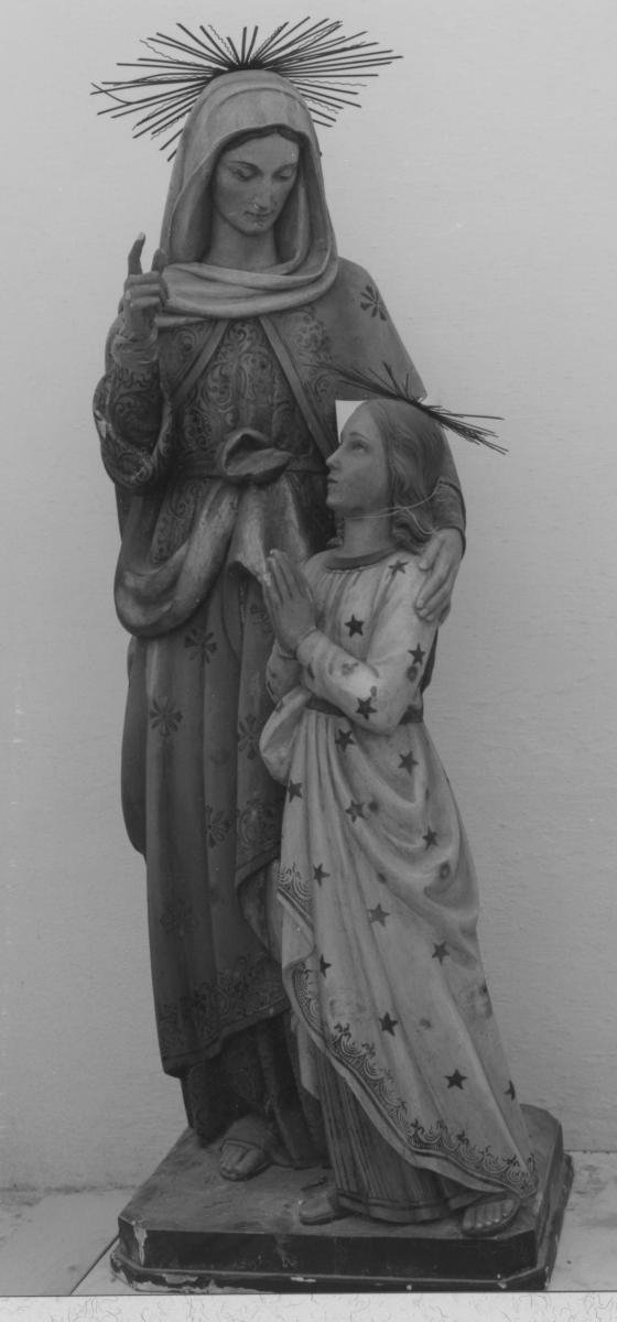 Sant'Anna con Maria Vergine Bambina (statua) - bottega campana (secc. XVIII/ XIX)