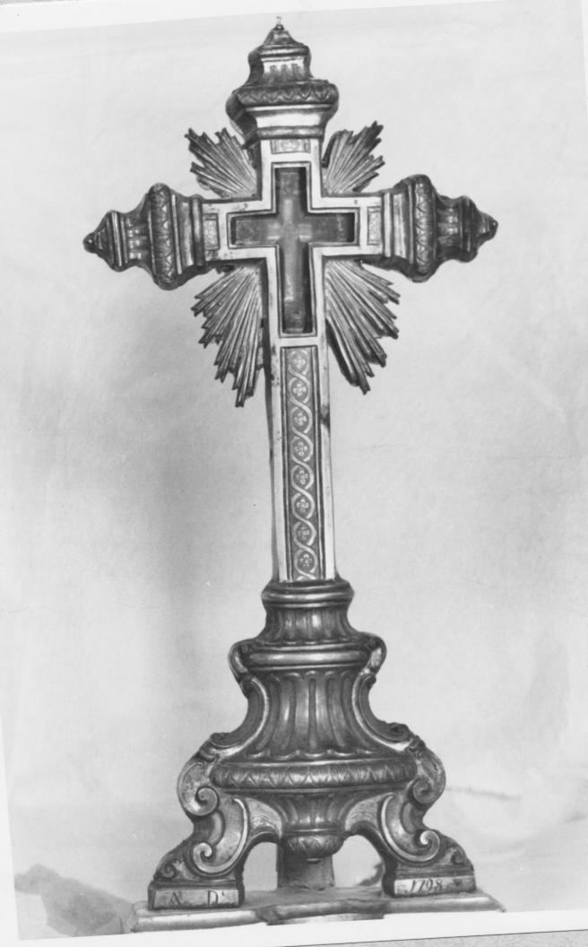 reliquiario - a croce - bottega napoletana (sec. XVIII)