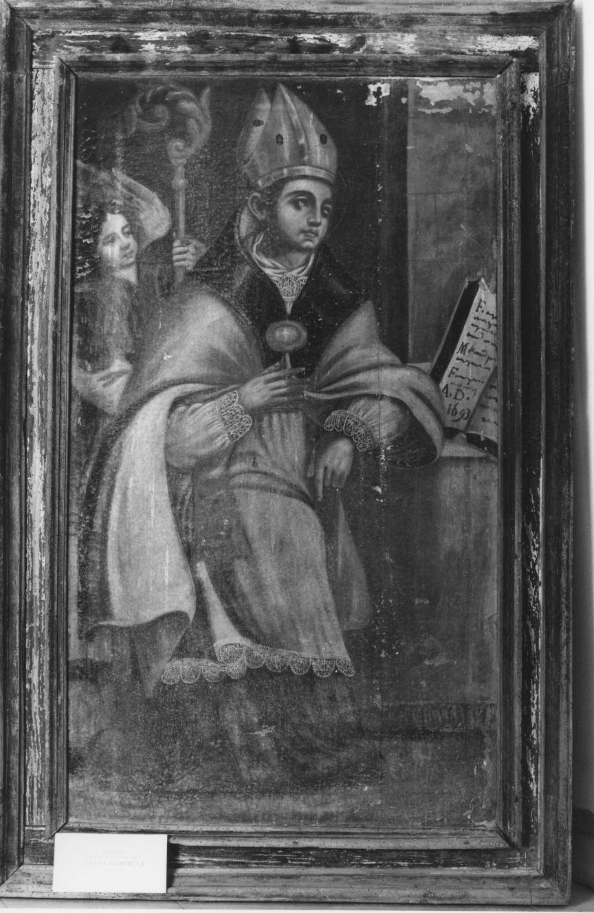 santo vescovo (dipinto) - ambito lucano (sec. XVII)