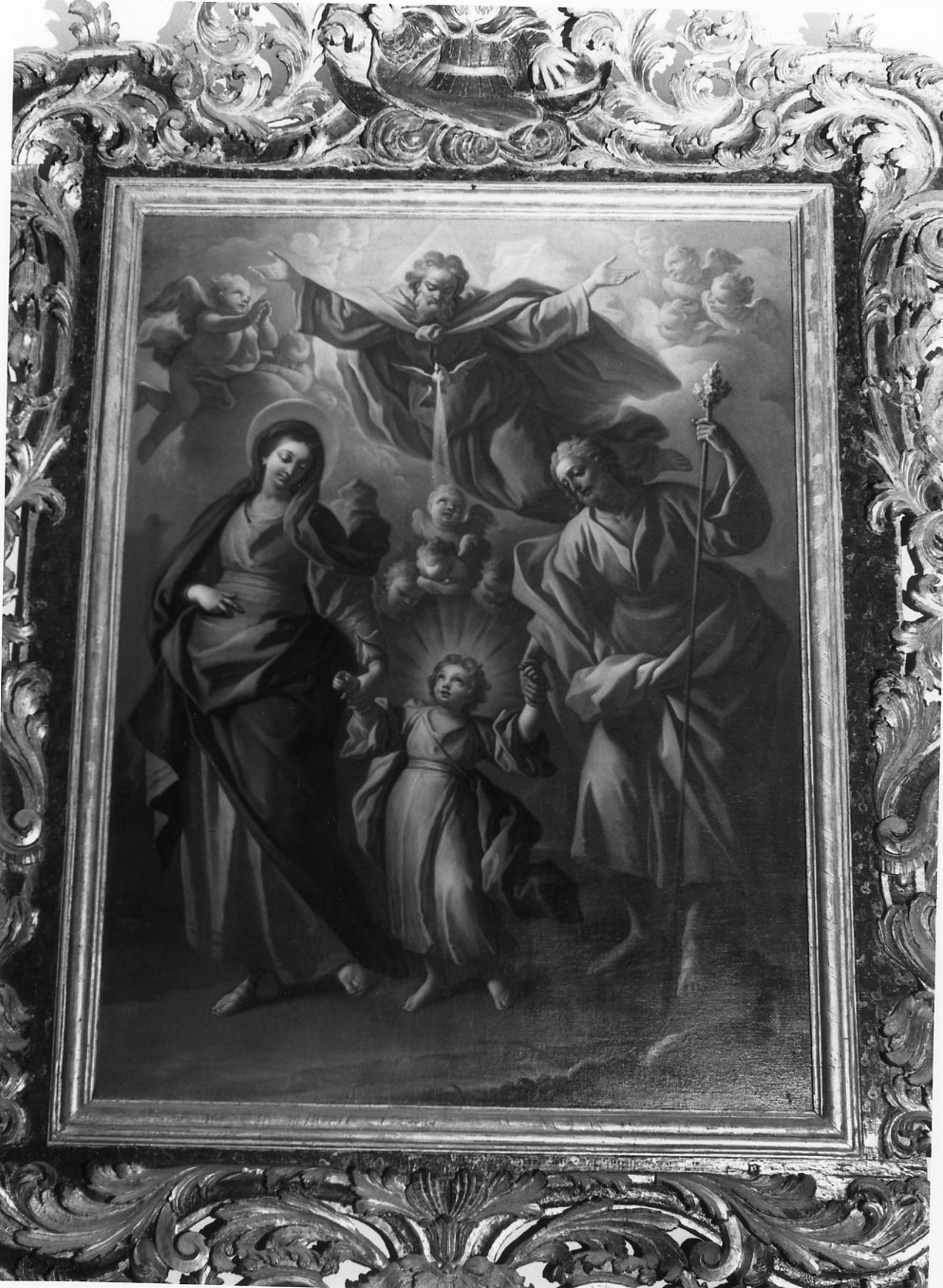 Trnitas Terrestris, Sacra Famiglia (dipinto) di De Majo Paolo (sec. XVIII)