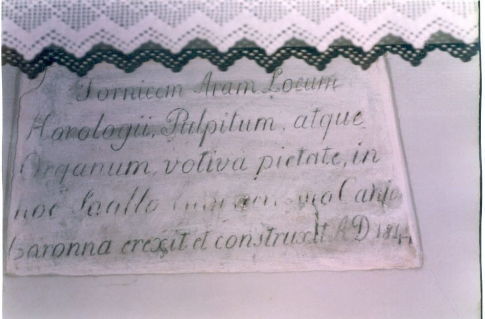 lapide commemorativa, opera isolata - ambito lucano (metà sec. XIX)