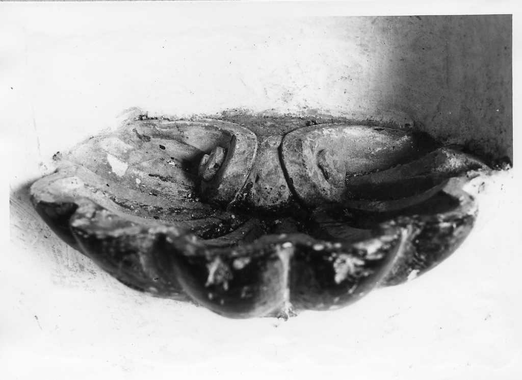 acquasantiera - a conchiglia - bottega lucana (sec. XIX)