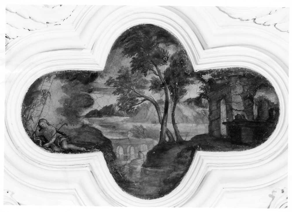 scala di Giacobbe (dipinto, elemento d'insieme) - ambito Italia meridionale (secc. XVII/ XVIII)