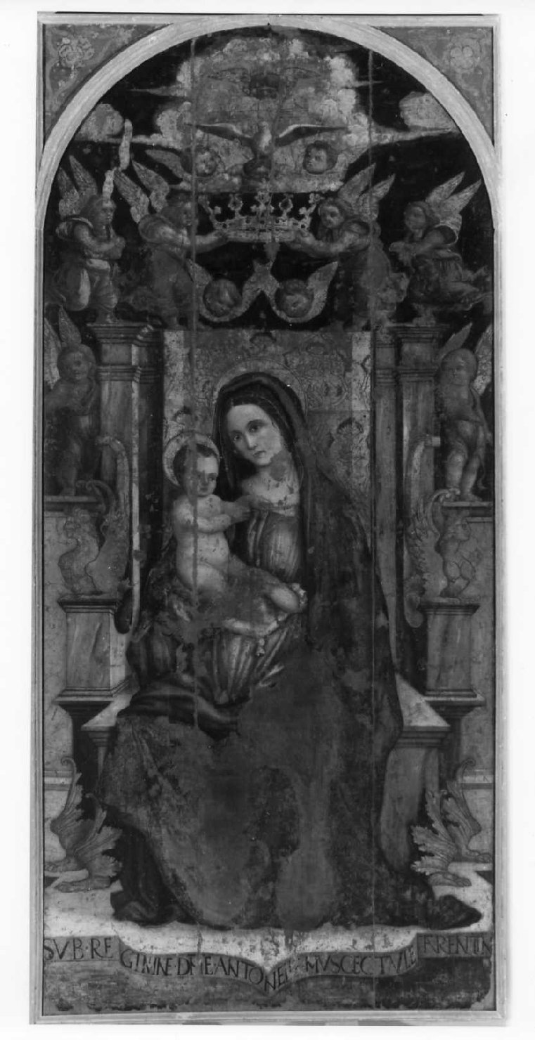 Madonna con Bambino, Santa Lucia, Sant'Agata (polittico) - ambito Italia meridionale (sec. XVI)