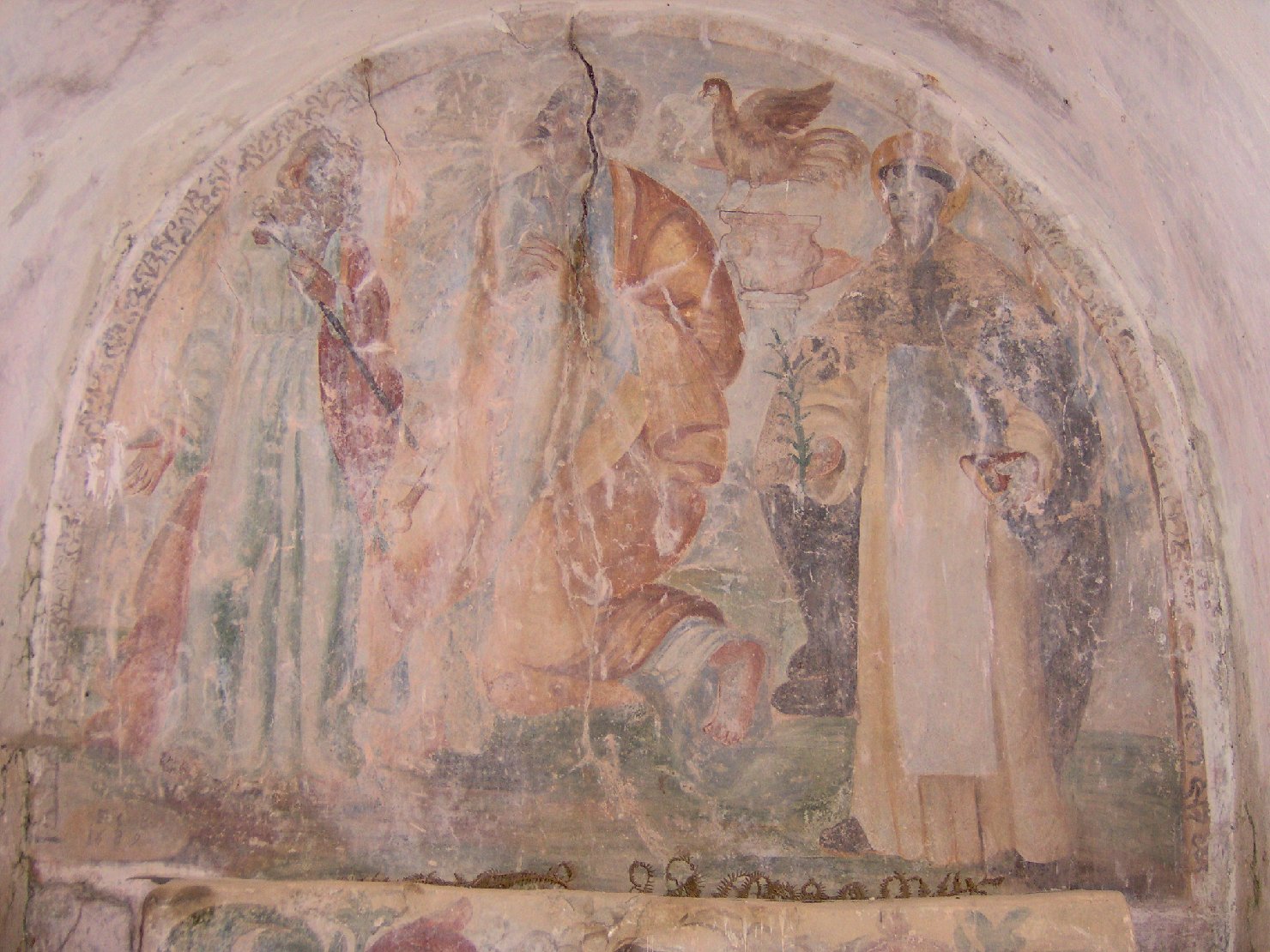 Gesù Cristo, San Pietro, San Domenico (dipinto) - ambito Italia meridionale (sec. XVII)