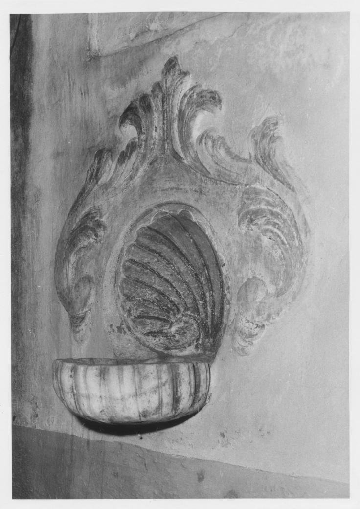 acquasantiera - da parete - bottega Italia meridionale (sec. XVIII)