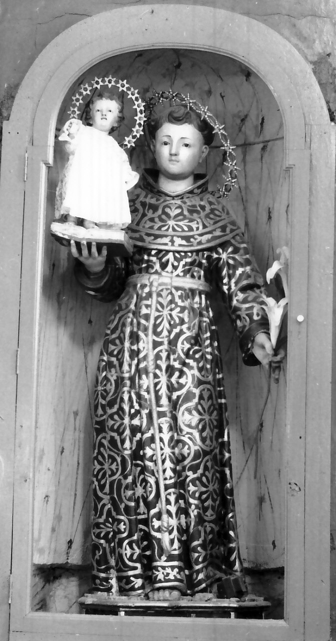 Sant'Antonio da Padova con il bambino (statua, opera isolata) - bottega calabrese (fine/inizio secc. XVII/ XVIII)