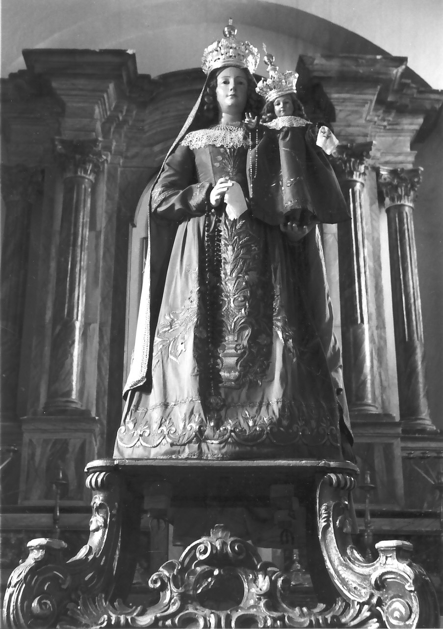 Madonna del Rosario (statua, opera isolata) - bottega calabrese, manifattura calabrese (sec. XIX)
