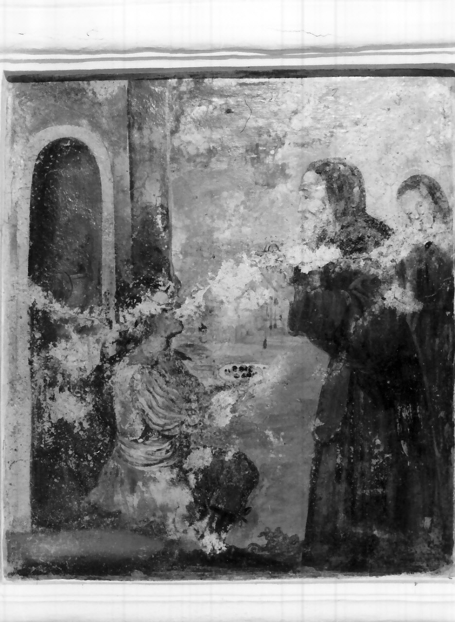San Francesco d'Assisi e Santa Chiara e elemosinante (dipinto, opera isolata) - ambito calabrese (sec. XIX)