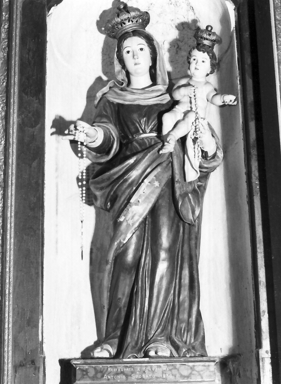 Madonna del Rosario (statua, opera isolata) - bottega calabrese (fine sec. XIX)