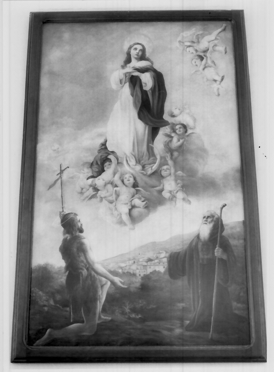 Madonna Immacolata e Santi (dipinto, opera isolata) di Volfrè A (sec. XX)