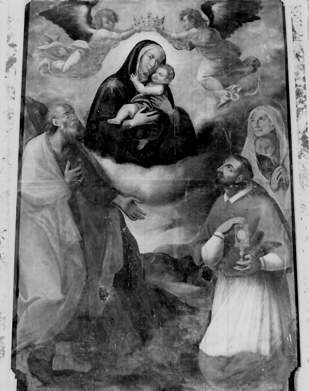 Madonna della Grazia, Madonna con Bambino e Santi (pala d'altare, opera isolata) - ambito siciliano (sec. XVII)
