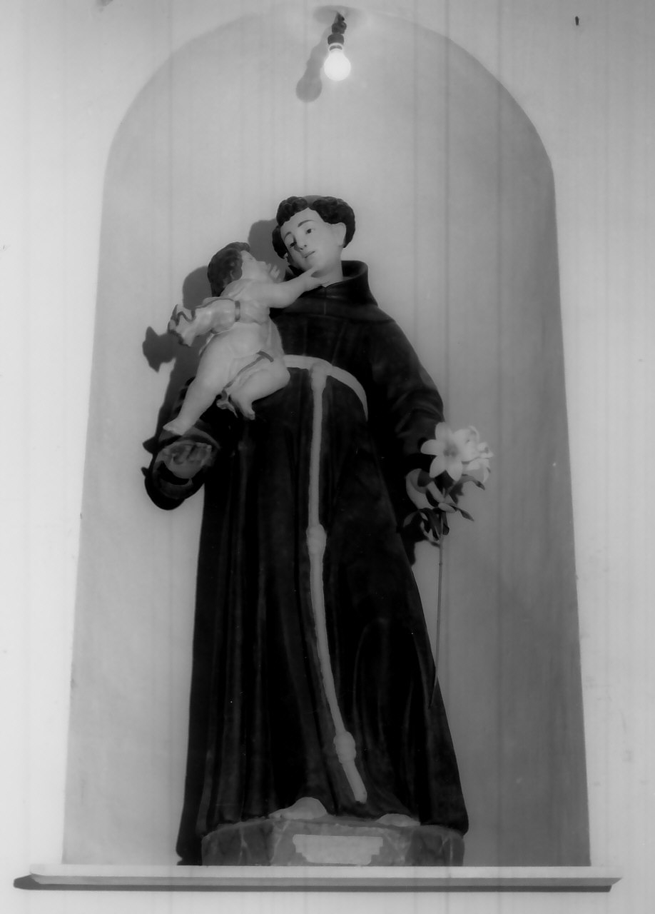 Sant'Antonio da Padova con il bambino (statua, opera isolata) - bottega Italia meridionale (fine sec. XVIII)