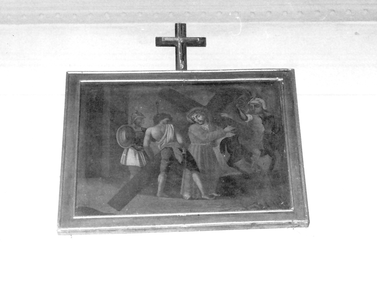 stazione II: Gesù caricato della croce (dipinto, elemento d'insieme) - ambito calabrese (sec. XVIII)