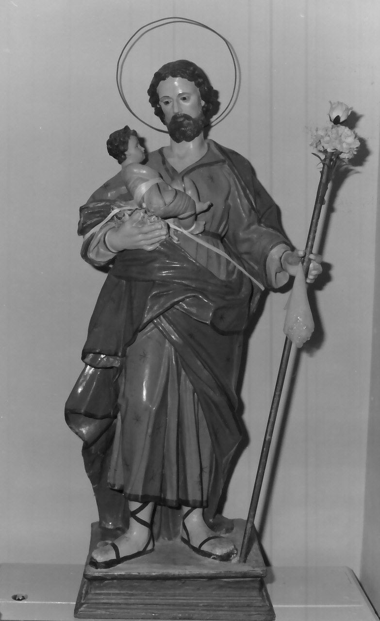 San Giuseppe e Gesù Bambino (statua, opera isolata) - bottega Italia meridionale (sec. XIX)