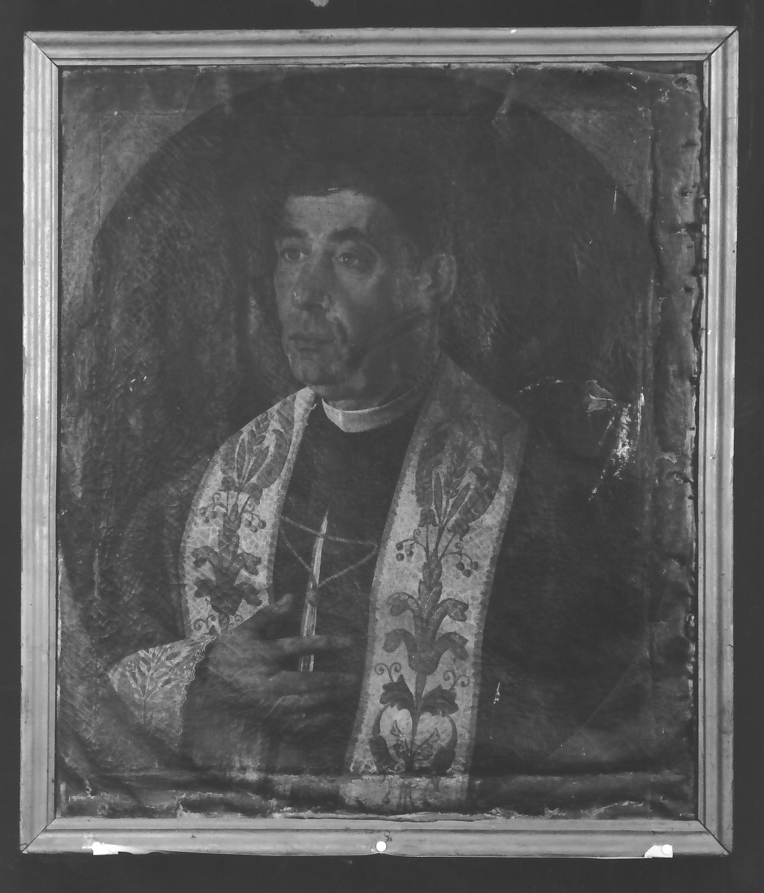 Ritratto di Giuseppe Carnovale Arciprete, ritratto di ecclesiastico (dipinto) - ambito calabrese (sec. XIX, sec. XX)