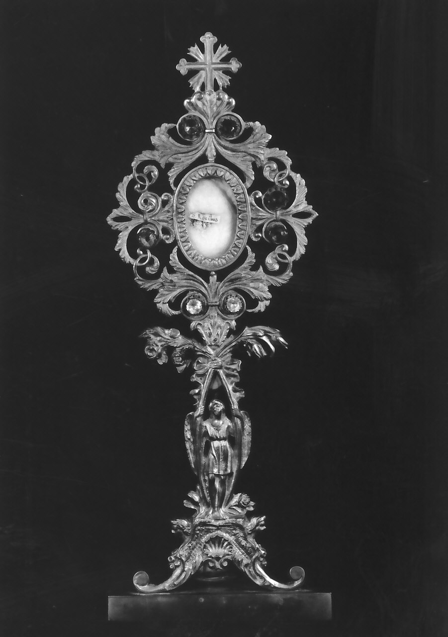 reliquiario - a ostensorio - bottega Italia meridionale (sec. XVIII, sec. XIX)