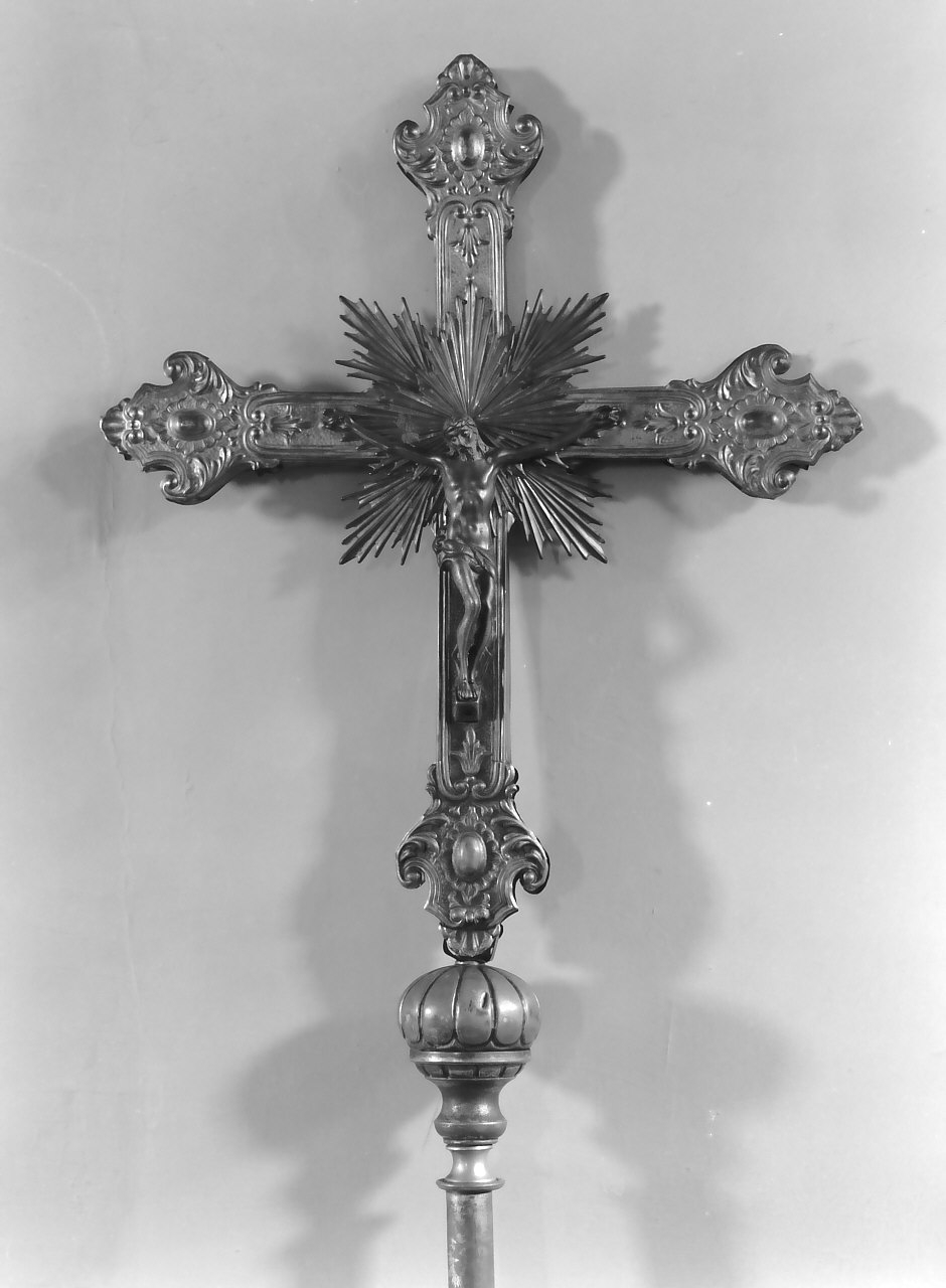 croce processionale, opera isolata - bottega Italia meridionale (sec. XIX)