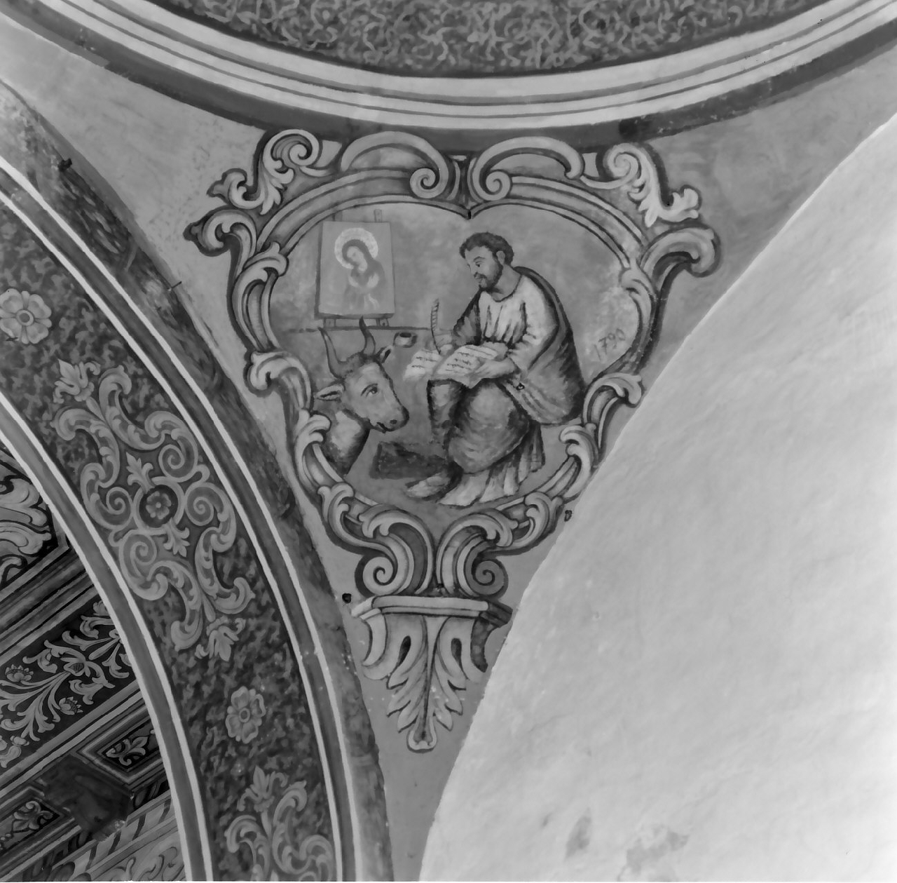 San Marco scrive il vangelo (dipinto, elemento d'insieme) - ambito calabrese (sec. XVIII)