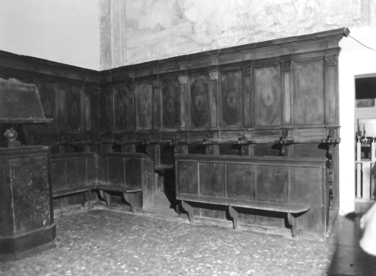 stalli del coro, serie - bottega calabrese (seconda metà sec. XVIII)