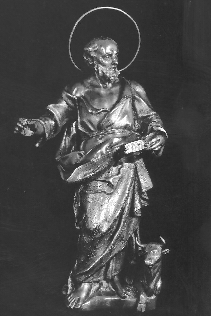 San Luca (statuetta, elemento d'insieme) - bottega Italia meridionale (sec. XVIII)