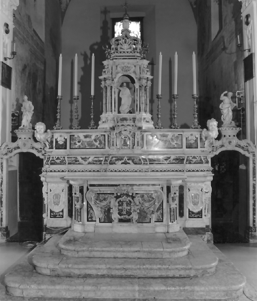 altare maggiore, insieme - bottega napoletana (sec. XVIII)
