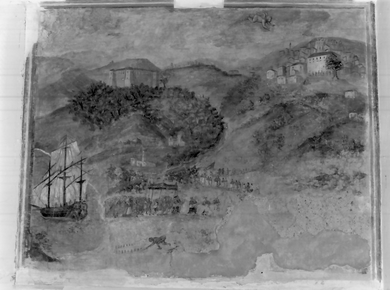 arrivo della reliquia di San Pantaleone (dipinto) - ambito calabrese (sec. XVIII)