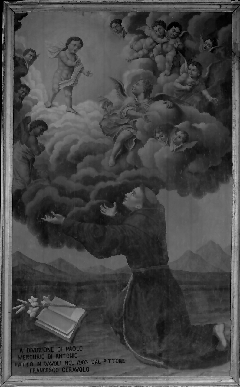 estasi di Sant'Antonio (dipinto) di Ceravolo Francesco (sec. XX)