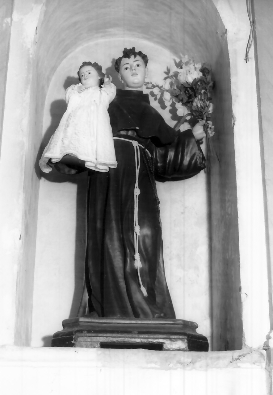 Sant'Antonio da Padova con il bambino (statua) - bottega Italia meridionale (fine/inizio secc. XVIII/ XIX)