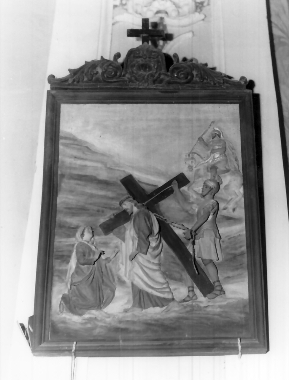 stazione VI: Gesù asciugato dalla Veronica (rilievo, ciclo) - bottega Italia meridionale (fine/inizio secc. XIX/ XX)