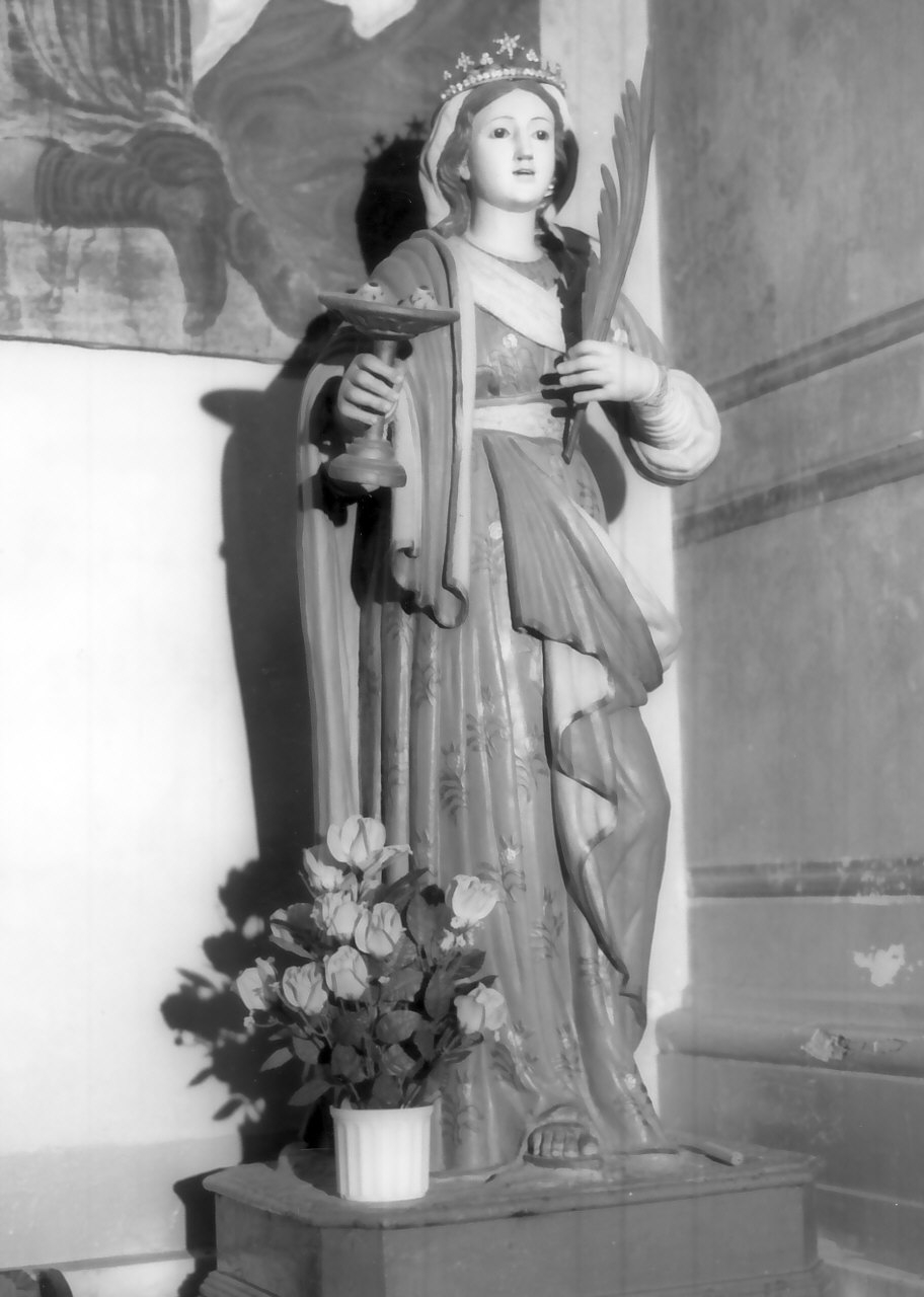 Santa Lucia (statua, opera isolata) - bottega Italia meridionale (fine/inizio secc. XVIII/ XIX)