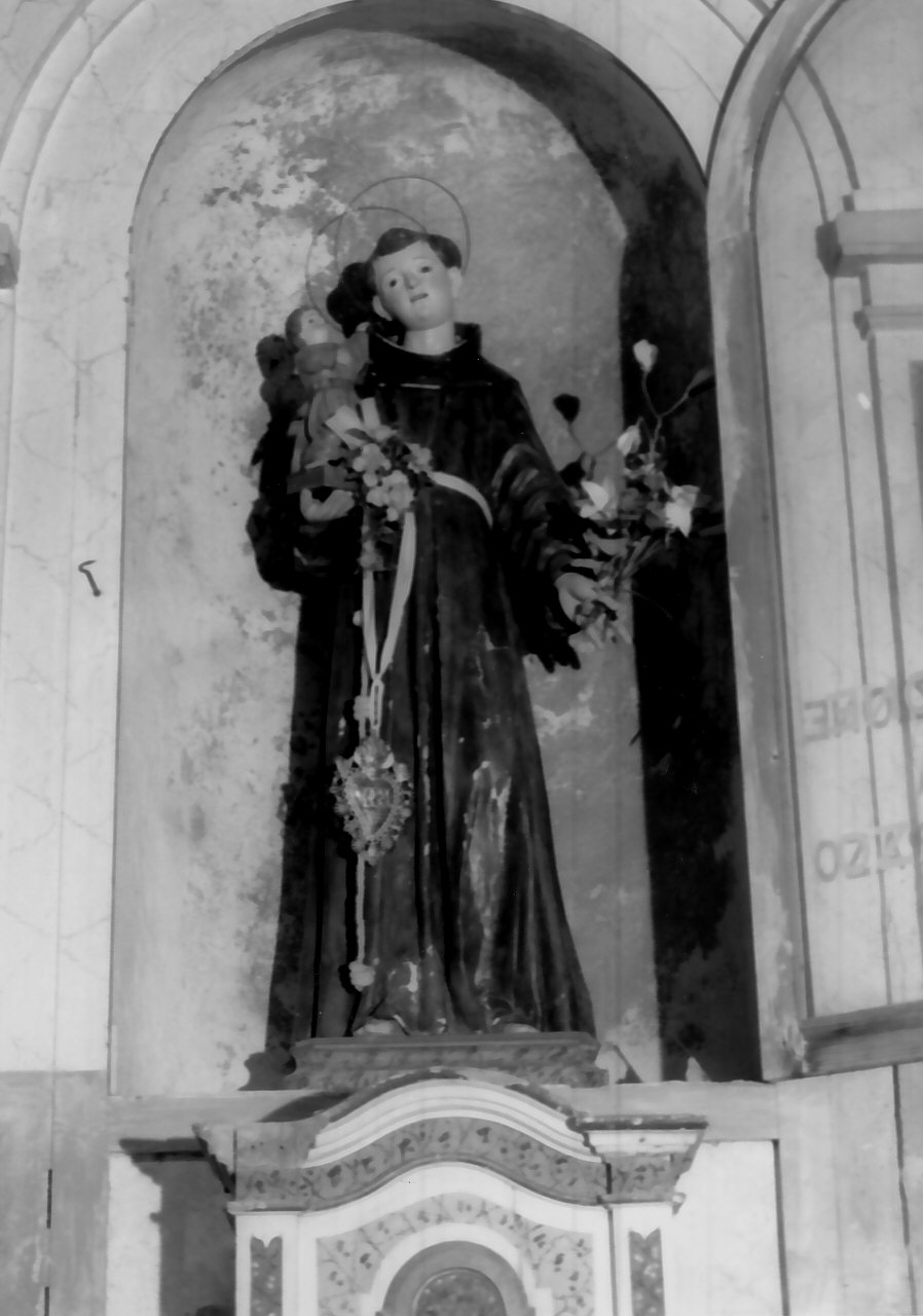 Sant'Antonio da Padova con il bambino (statua, opera isolata) - bottega calabrese (fine sec. XIX)