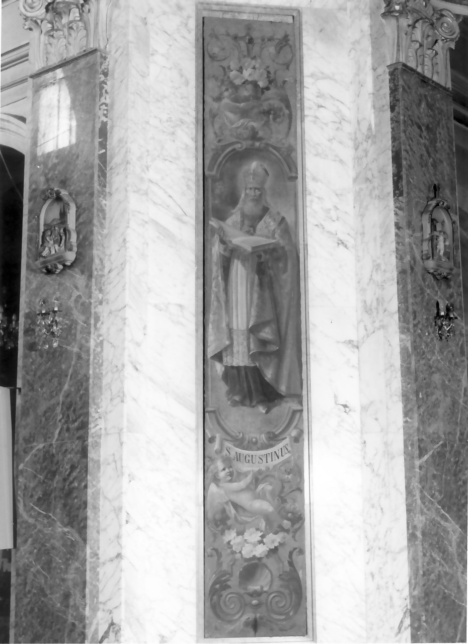 Sant'Agostino (dipinto, elemento d'insieme) - ambito Italia meridionale (sec. XIX)