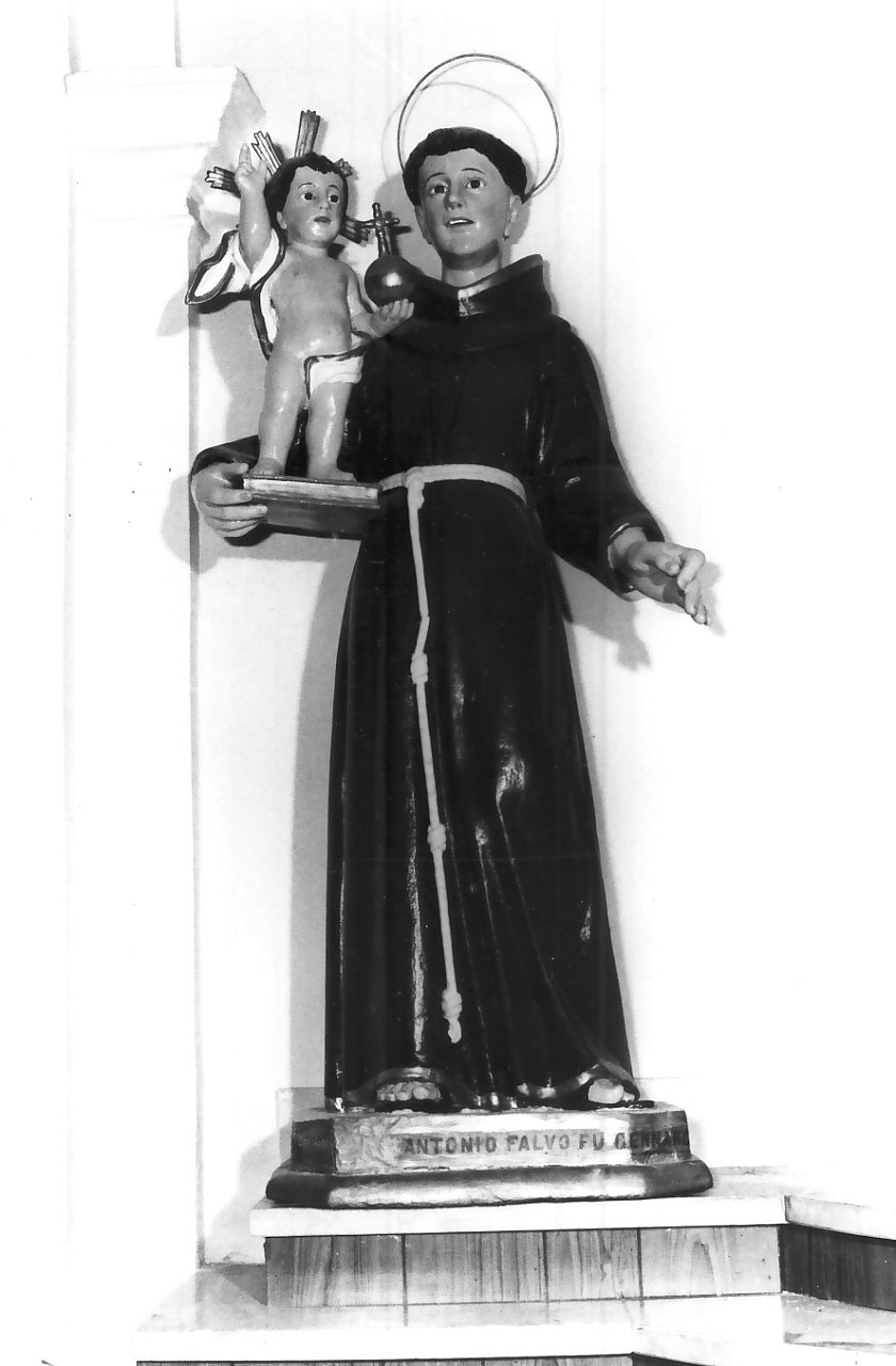 Sant'Antonio da Padova con il bambino (statua, opera isolata) - bottega Italia meridionale (inizio sec. XIX)