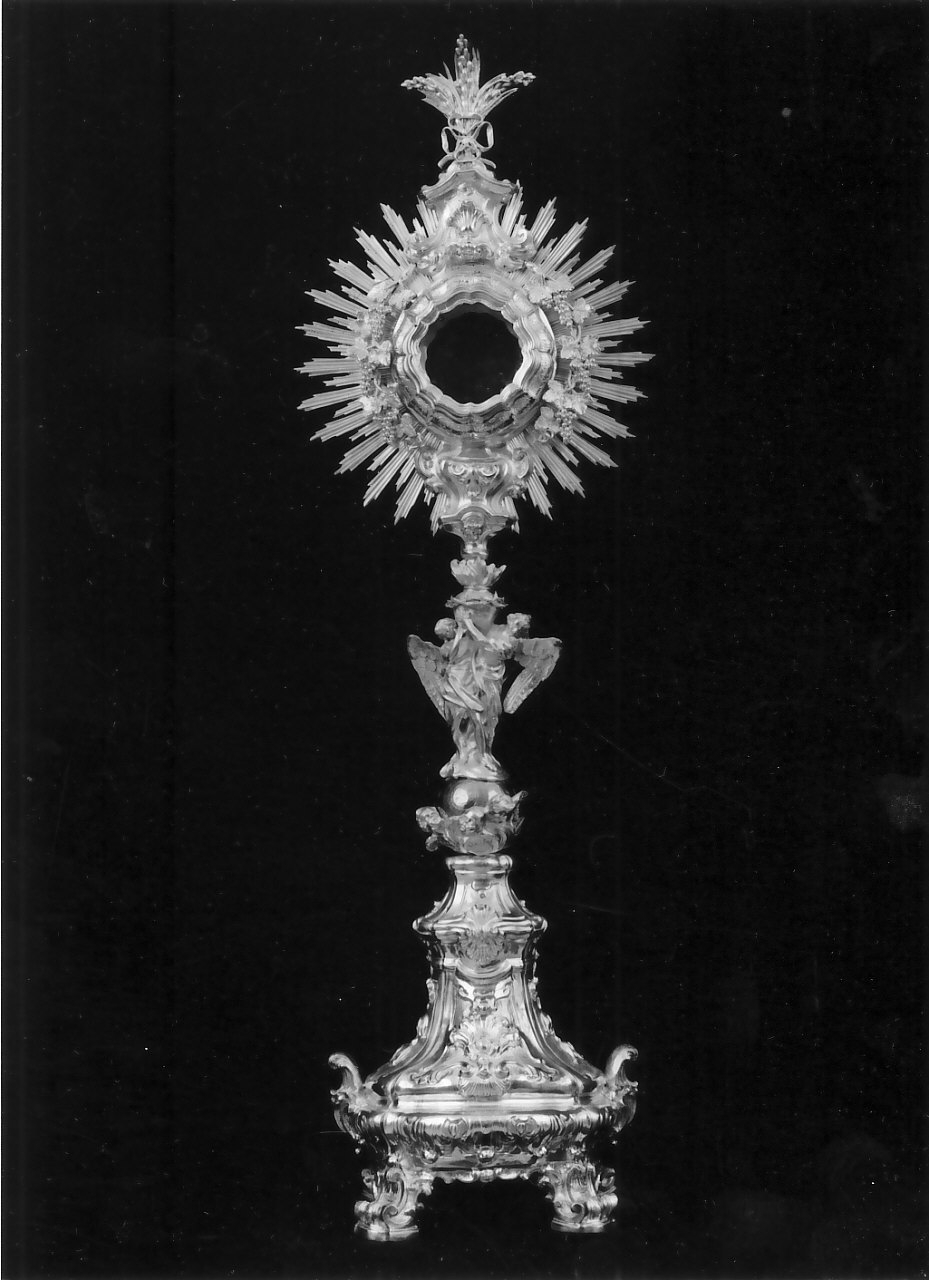 ostensorio - a raggiera, opera isolata - bottega Italia meridionale (sec. XVIII)