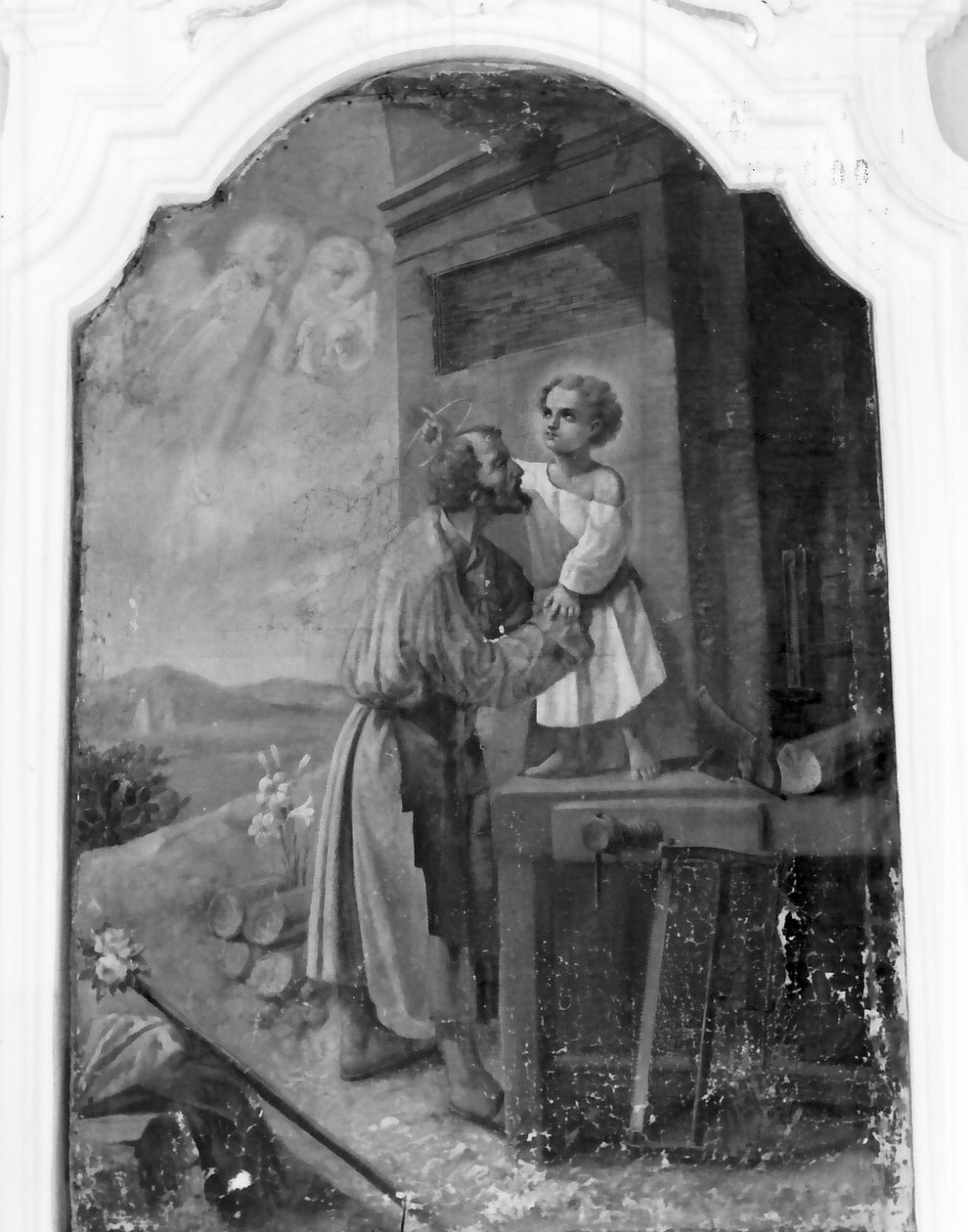 San Giuseppe e Gesù Bambino (dipinto, opera isolata) - ambito calabrese (fine sec. XIX)