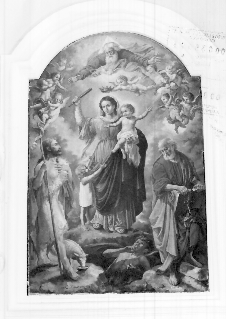 Madonna del Soccorso (dipinto, opera isolata) di Zimatore Carmelo (sec. XX)