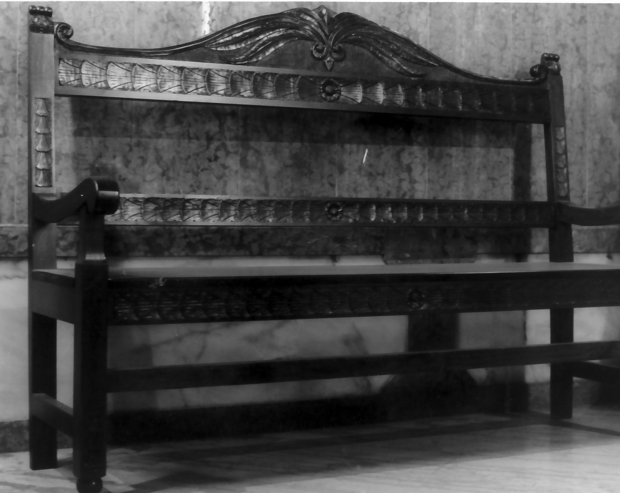 panca, opera isolata - bottega calabrese (fine/inizio secc. XIX/ XX)