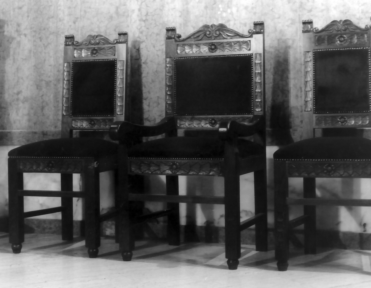 sedia, serie - bottega calabrese (fine/inizio secc. XIX/ XX)