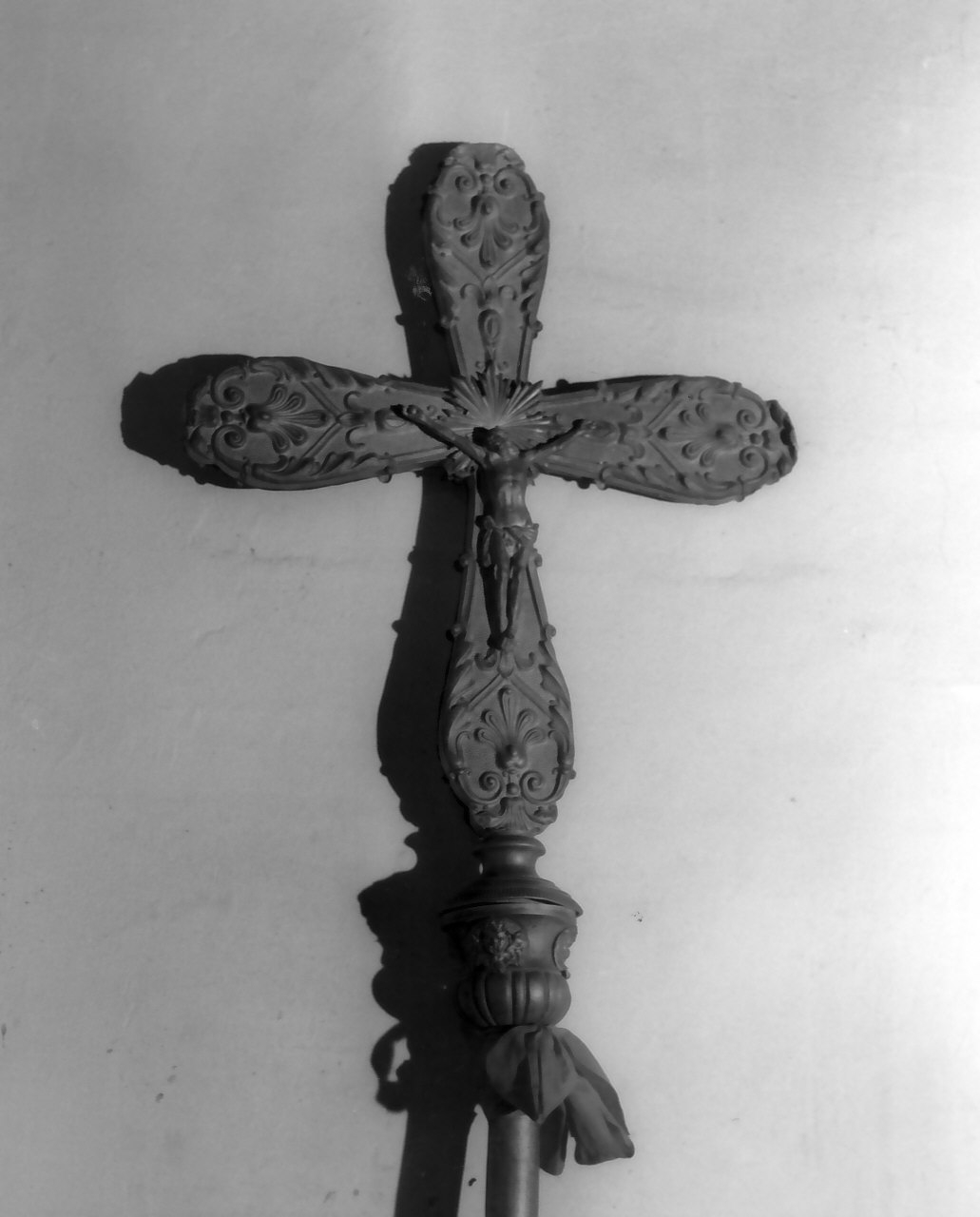 croce processionale, opera isolata - bottega Italia meridionale (sec. XIX)
