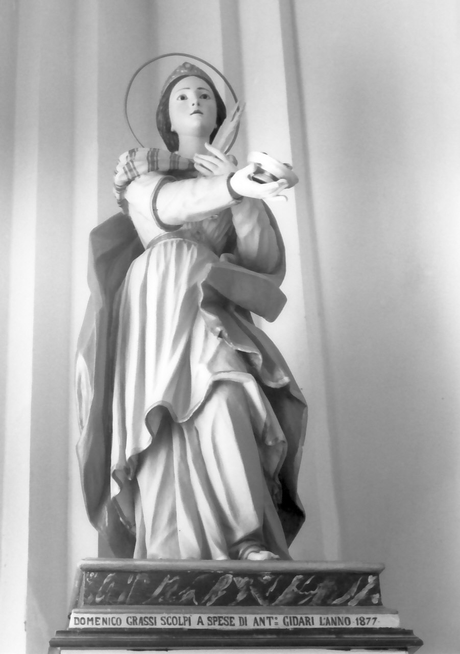 Santa Lucia (statua, opera isolata) di Grossi Domenico (sec. XIX)