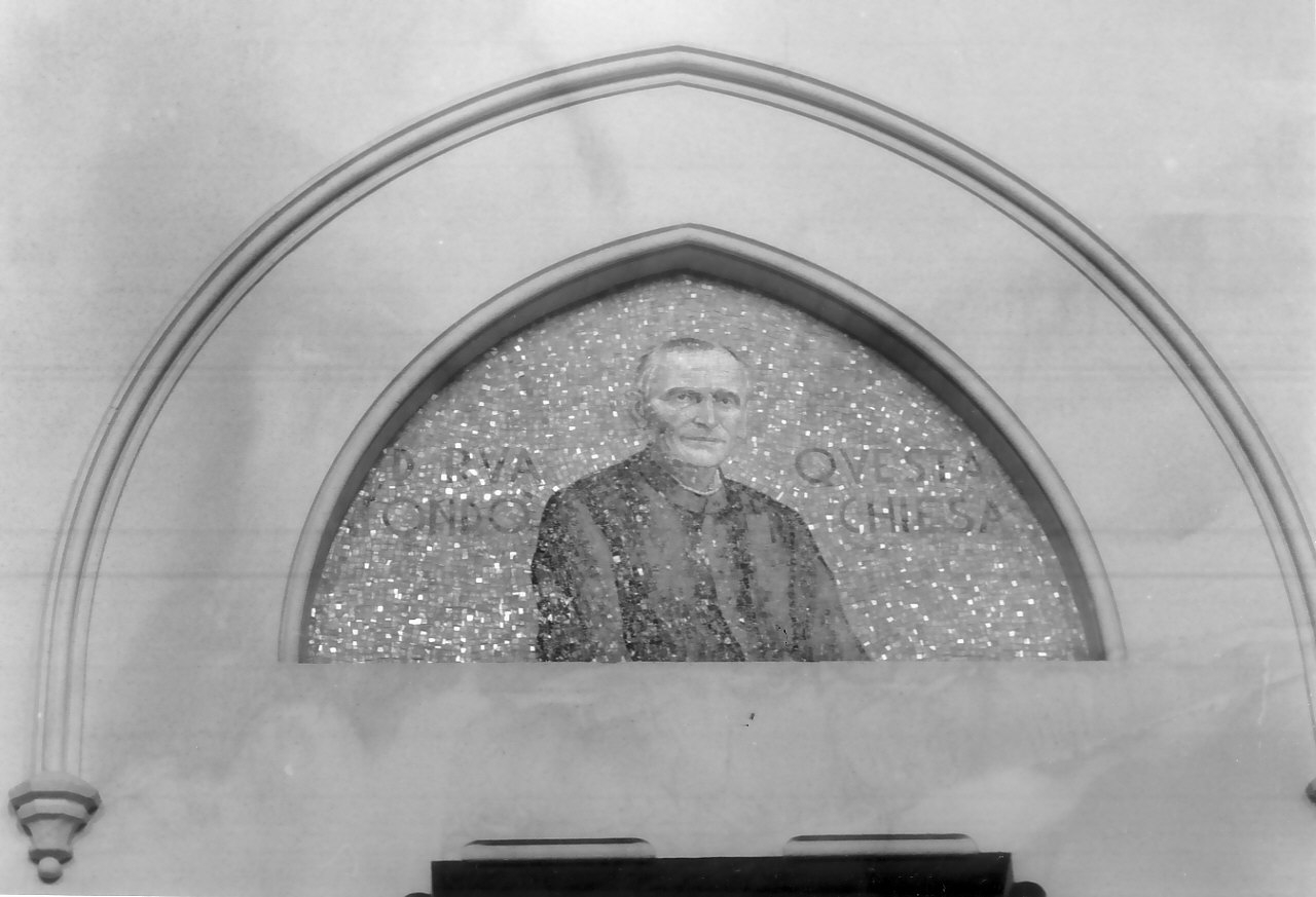 Beato Michele Rua, ritratto di ecclesiastico (decorazione musiva, opera isolata) - ambito romano (prima metà sec. XX)