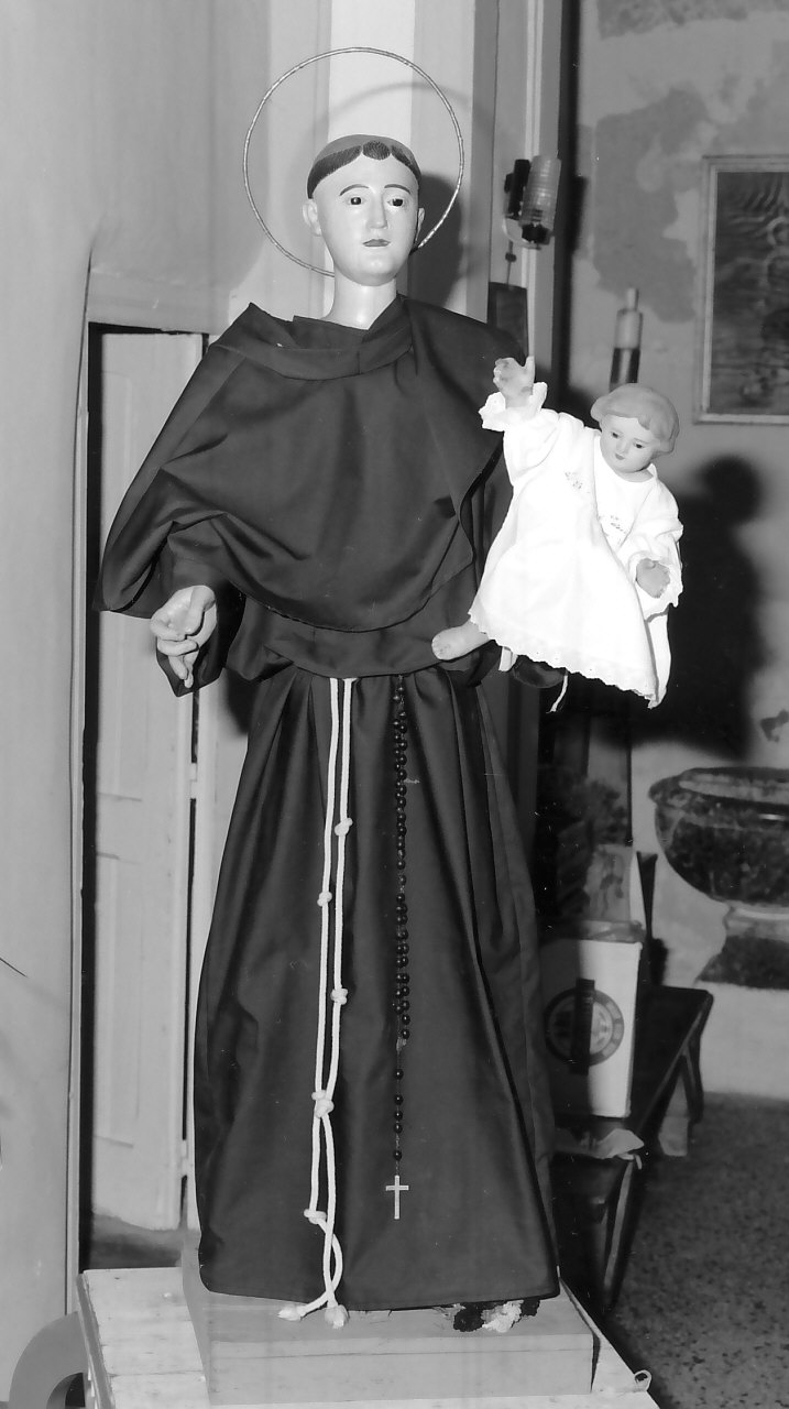Sant'Antonio da Padova con il bambino (manichino, opera isolata) - bottega Italia meridionale (sec. XIX)