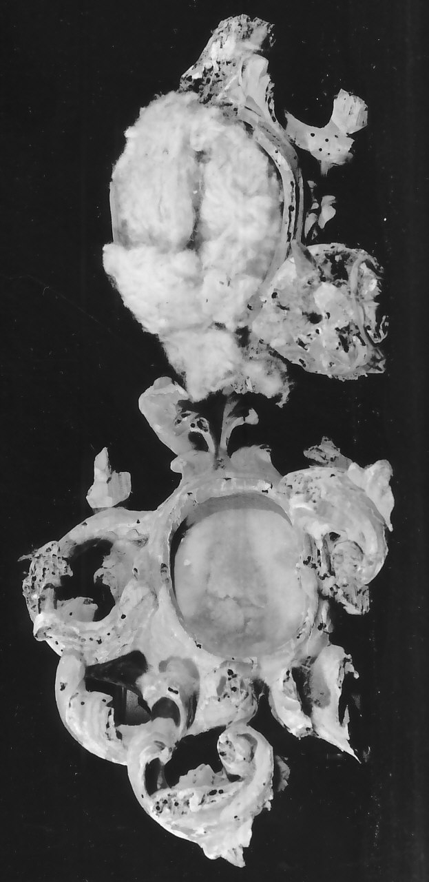 reliquiario a capsula - a medaglione, frammento - bottega Italia meridionale (sec. XVIII)