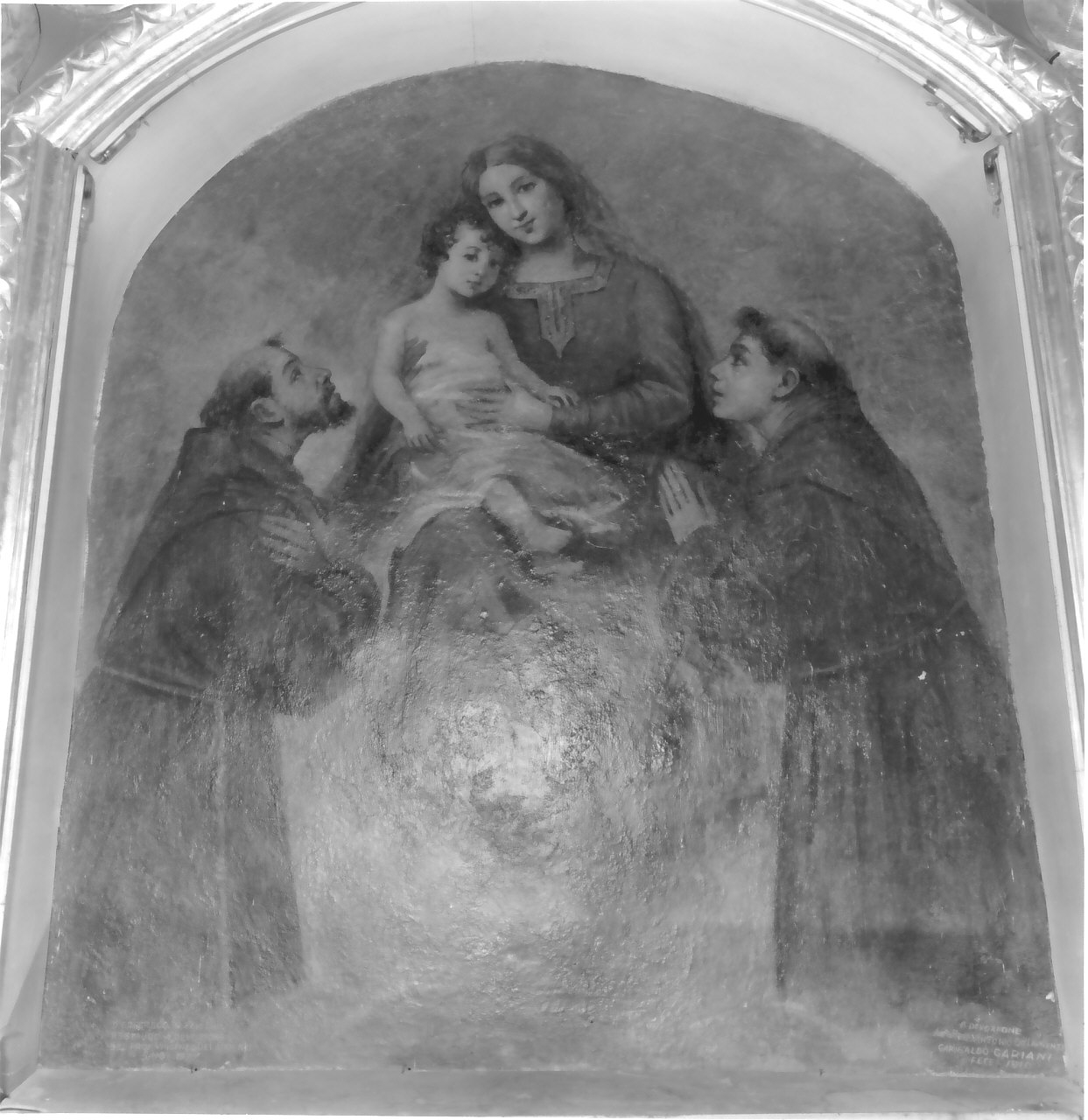 Madonna con Bambino e Santi (dipinto, opera isolata) di Gariani Garibaldi (sec. XX)