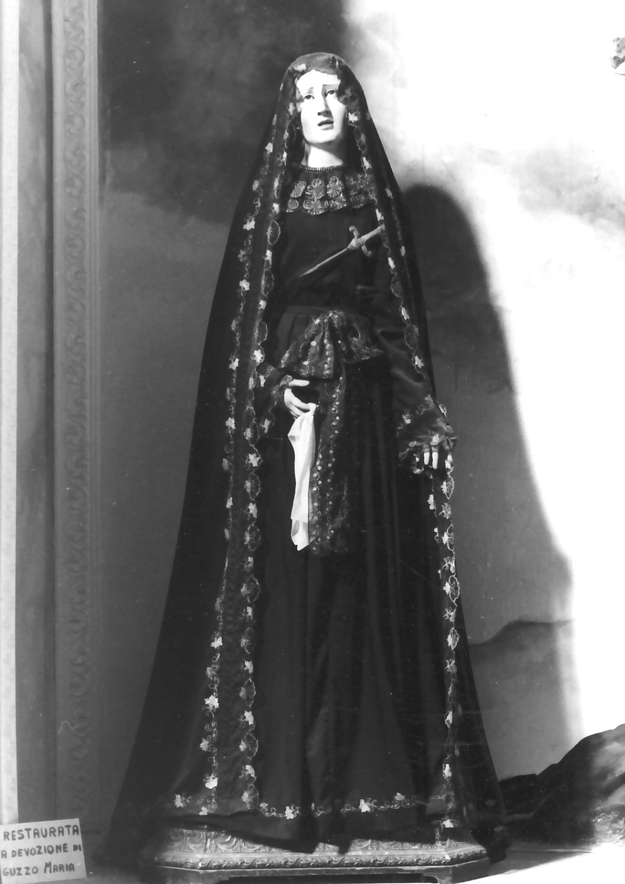 Madonna Addolorata (statua, elemento d'insieme) - bottega calabrese (sec. XIX)